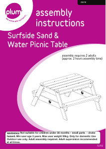 Návod Plum 25078 Surfside Sand & Water Záhradný stôl