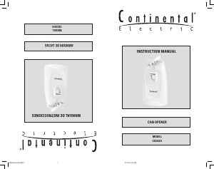 Handleiding Continental Electric CE22261 Blikopener