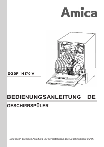 Bedienungsanleitung Amica EGSP 14170 V Geschirrspüler