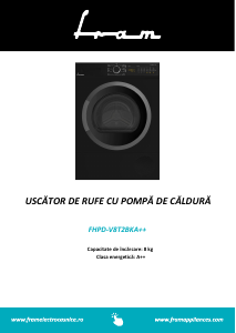 Manual Fram FHPD-V8T2BKA++ Uscător