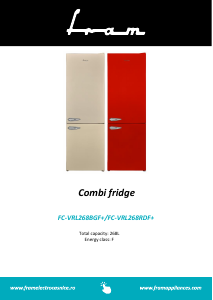 Manual Fram FC-VRL268RDF+ Combina frigorifica