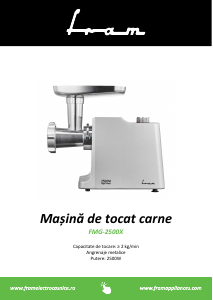Manual Fram FMG-2500X Tocator carne