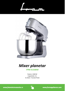 Manual Fram FPM-K1500M Stand Mixer