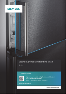 Kullanım kılavuzu Siemens KD55NNWF1N Donduruculu buzdolabı