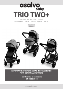 Manual Asalvo 16638 Trio Two+ Carrinho de bebé