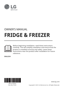 Manual LG GR-N266LLR Fridge-Freezer