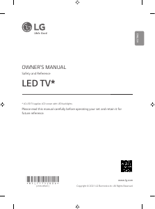Handleiding LG 43UP76006LC LED televisie
