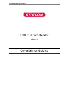 Handleiding Sitecom MD-010 Kaartlezer