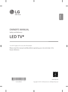 Handleiding LG 65NANO766PA LED televisie
