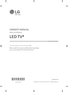 Handleiding LG 43UN73506LD LED televisie