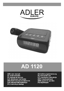 Manual Adler AD 1120 Rádio relógio