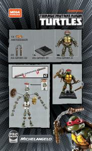 Manual Mega Construx set GPH81 Turtles Michelangelo