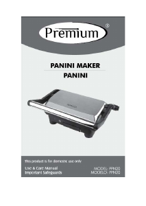 Handleiding Premium PPN20 Contactgrill