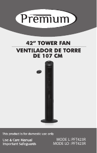 Manual de uso Premium PFT423R Ventilador