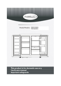 Handleiding Premium PRF55700WB Koel-vries combinatie