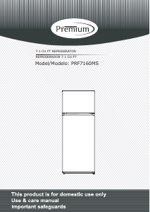 Manual de uso Premium PRF7160MS Frigorífico combinado