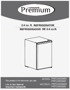 Manual de uso Premium PRF24600MS Refrigerador