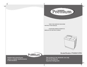 Handleiding Premium PWM8010PM Wasmachine