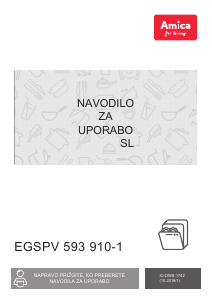 Priročnik Amica EGSPV 593 910-1 Pomivalni stroj