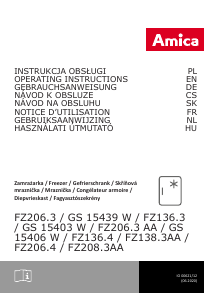 Mode d’emploi Amica GS 15406 W Congélateur