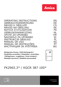 Manual Amica KGCR 387 100 R Frigorífico combinado