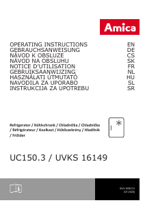 Priročnik Amica UVKS 16149 Hladilnik