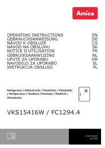 Instrukcja Amica VKS 15416 W Lodówka