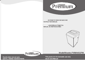 Handleiding Premium PWMA602PM Wasmachine
