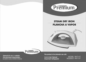 Manual de uso Premium PIV7147 Plancha