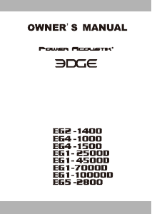 Handleiding Power Acoustik Edge EG5-2800 Autoversterker