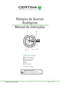 Manual Certina Aqua C032.851.22.087.00 DS Action Fixed Bezel Relógio de pulso
