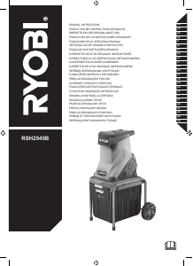 Vadovas Ryobi RSH2545B Sodo smulkintuvas