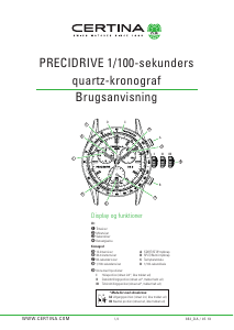 Brugsanvisning Certina Sport C001.647.11.047.00 DS Podium Armbåndsur
