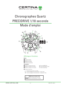 Mode d’emploi Certina Sport C034.417.11.047.00 DS Podium Montre