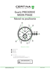 Návod Certina Urban C033.257.36.118.00 DS-8 Moon Phase Vreckové hodinky