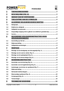Handleiding Powerplus POWXG9020 Hogedrukreiniger