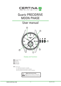 Handleiding Certina Urban C033.257.36.118.00 DS-8 Moon Phase Horloge