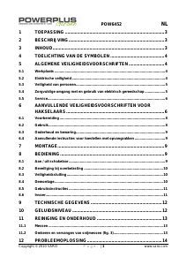 Handleiding Powerplus POW6452 Hakselaar