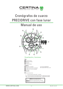 Manual de uso Certina Urban C033.450.11.041.00 DS-8 Moon Phase Reloj de pulsera