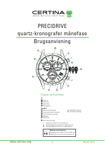 Brugsanvisning Certina Urban C033.450.11.051.00 DS-8 Moon Phase Armbåndsur