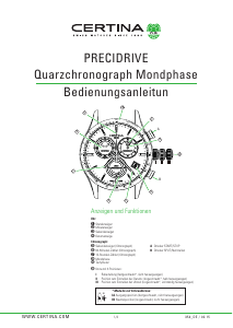 Bedienungsanleitung Certina Urban C033.450.16.031.00 DS-8 Moon Phase Armbanduhr
