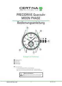 Bedienungsanleitung Certina Urban C033.457.16.081.00 DS-8 Moon Phase Armbanduhr