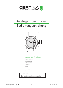Bedienungsanleitung Certina Urban C902.251.41.016.00 DS Jubile Lady Armbanduhr