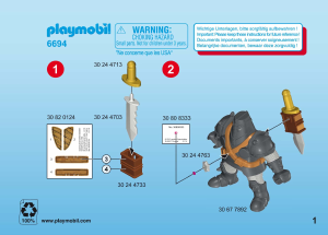 Instrukcja Playmobil set 6694 Super 4 Czarny colossus