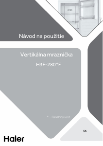 Návod Haier H3F-280WF Mraznička