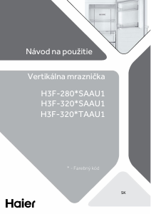 Návod Haier H3F-320FSAAU1 Mraznička