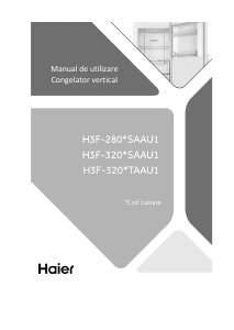 Manual Haier H3F-320WTAAU1 Congelator