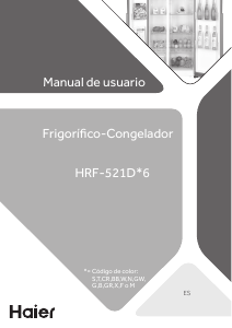 Mode d’emploi Haier HRF-521DN6 Réfrigérateur combiné