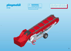 Handleiding Playmobil set 6132 Farm Mobiele transportband