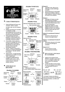 Mode d’emploi Lorus R2333NX9 Sports Montre